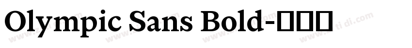 Olympic Sans Bold字体转换